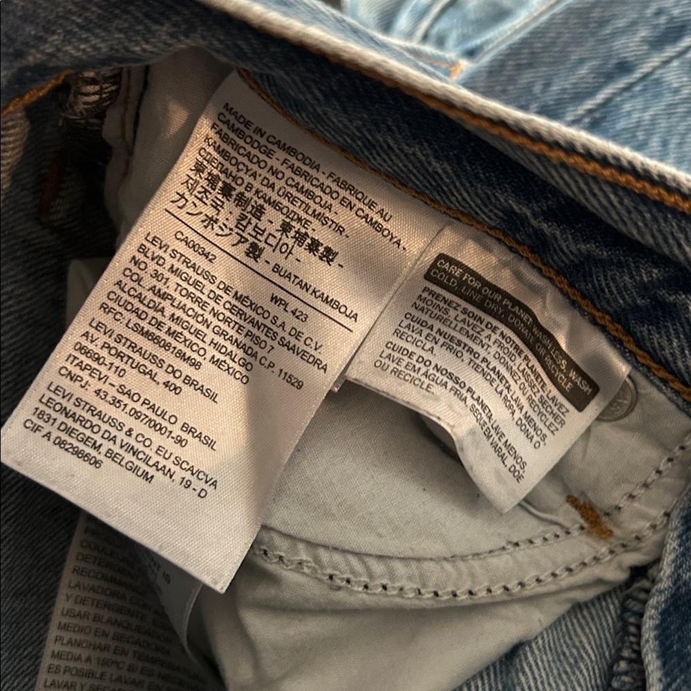 Levi's Premium Wedgie‎ Straight leg medium wash denim jeans women’s size 24 - Picture 6 of 7